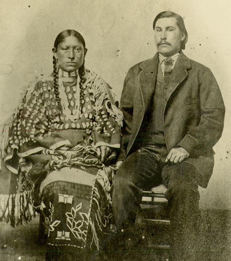 Native woman with husband