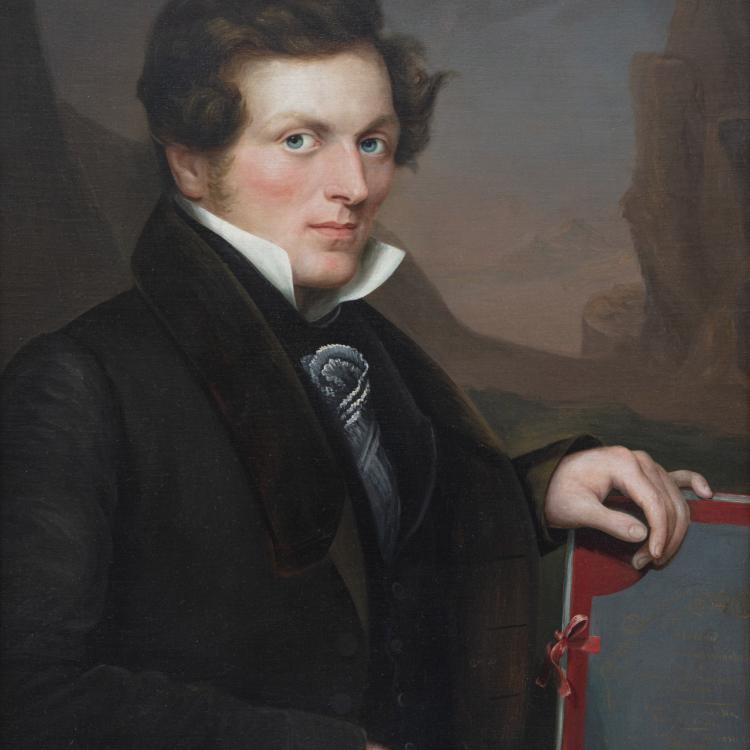 Peter Rindisbacher, portrait by George Markham. [Missouri Historical Society, St. Louis, Objects Collection, 1985-101-0001]