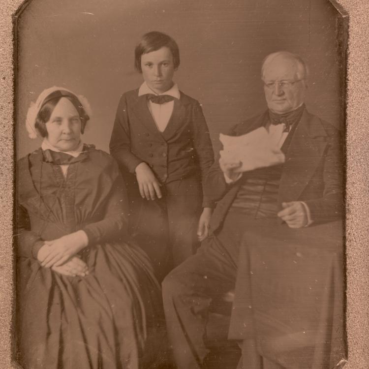 Thomas James (right) and family. [State Historical Society of Missouri, James Memorial Library Photograph Collection, R1480] 