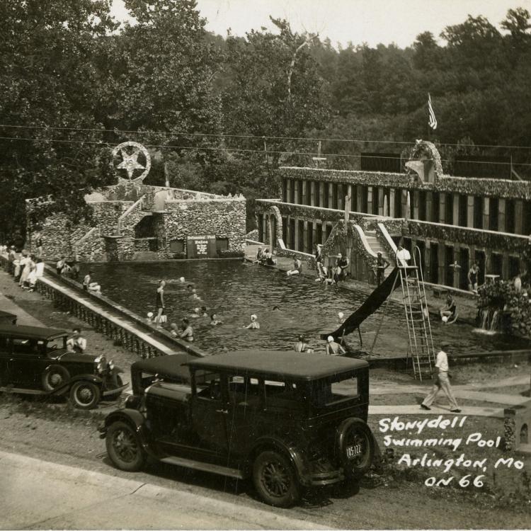 Stony Dell. [State Historical Society of Missouri, John F. Bradbury Postcard Collection, R1551]