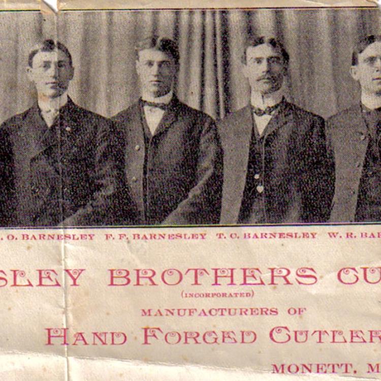 Letterhead, Barnesley Brothers Cutlery Company, August 1905. Courtesy of James Barnsley and Robert O. Banks, Jr.