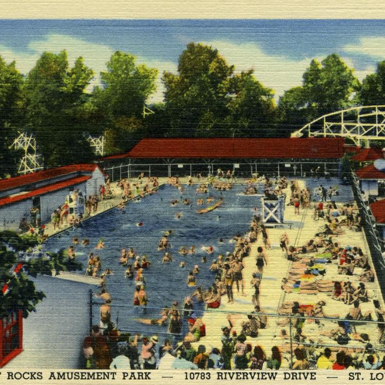 Chain of Rocks Park swimming pool. [Courtesy of Joe Sonderman]