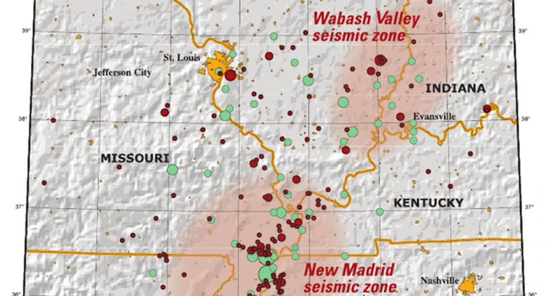 New Madrid and Wabash Valley seismic zones