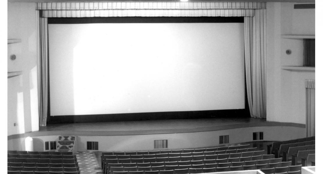 The Ben Bolt Theatre movie screen. [Courtesy of Jim Jones]