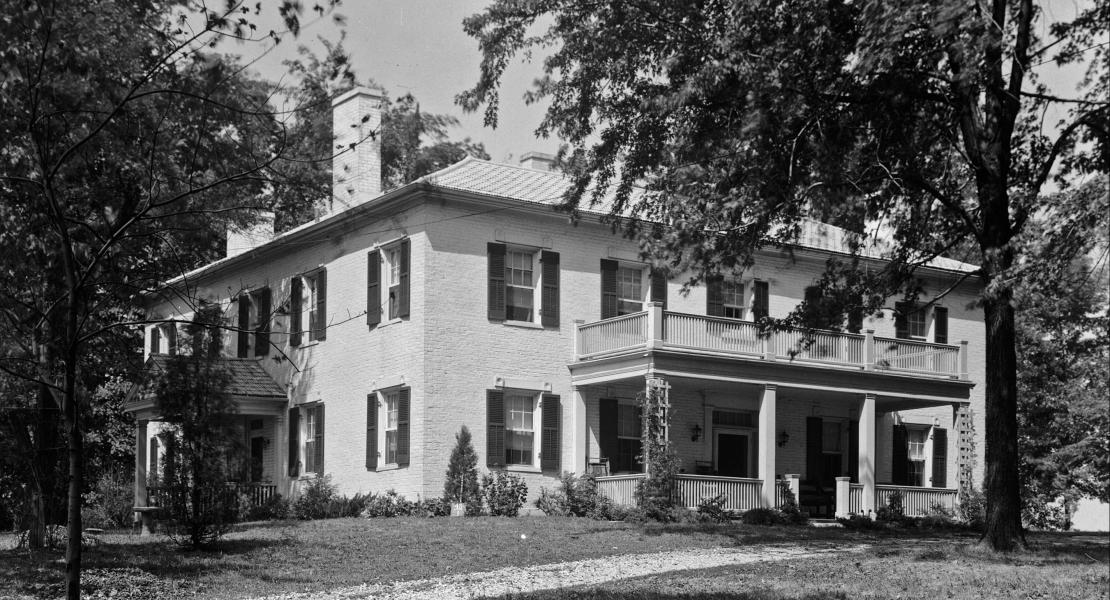 The Daniel Bissell House is preserved as a historic site in north St. Louis County. [Library of Congress, Prints and Photographs Division, HABS MO,95-BELNEB,1–1]