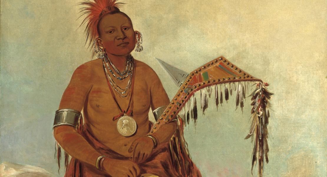 Painting titled Cler-mónt, First Chief of the Tribe, by George Catlin, 1834. [Smithsonian American Art Museum, SAAM-1985.66.29_1]