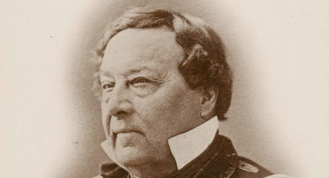 Benjamin Louis Eulalie de Bonneville. [Missouri Historical Society, St. Louis, Photographs and Prints Collection, N38643]