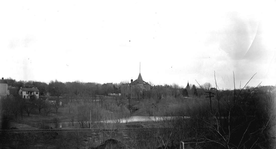 A view of Kemper Military School, circa 1902. [State Historical Society of Missouri, Maximilian E. Schmidt Photographs, P0001-A124]