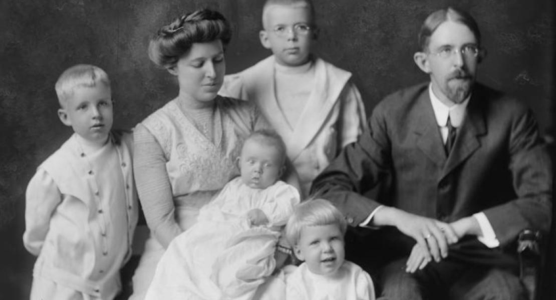 Jonas Viles with his wife, Ruth, and their four sons. [Image courtesy of the Boone County Historical Society’s Digital Collections]