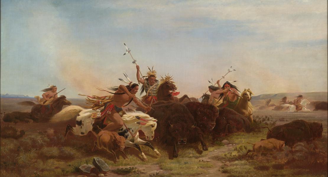 The Buffalo Hunt. [Courtesy of the Gilcrease Museum, Tulsa, Oklahoma]