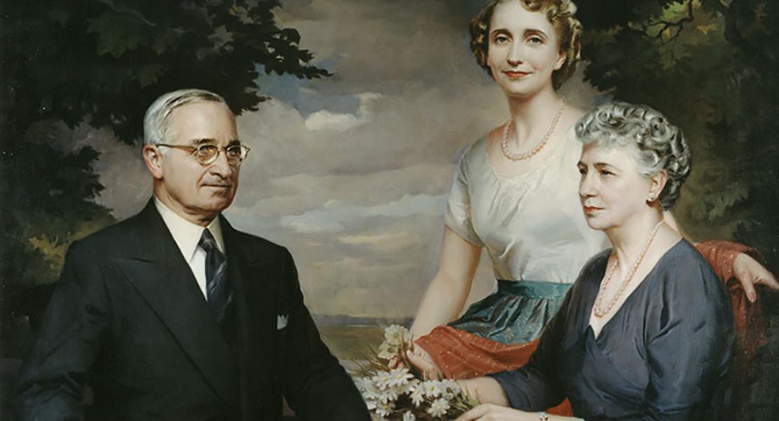 Truman family portrait by Greta Kempton. [State Historical Society of Missouri Art Collection, 1952.0035]