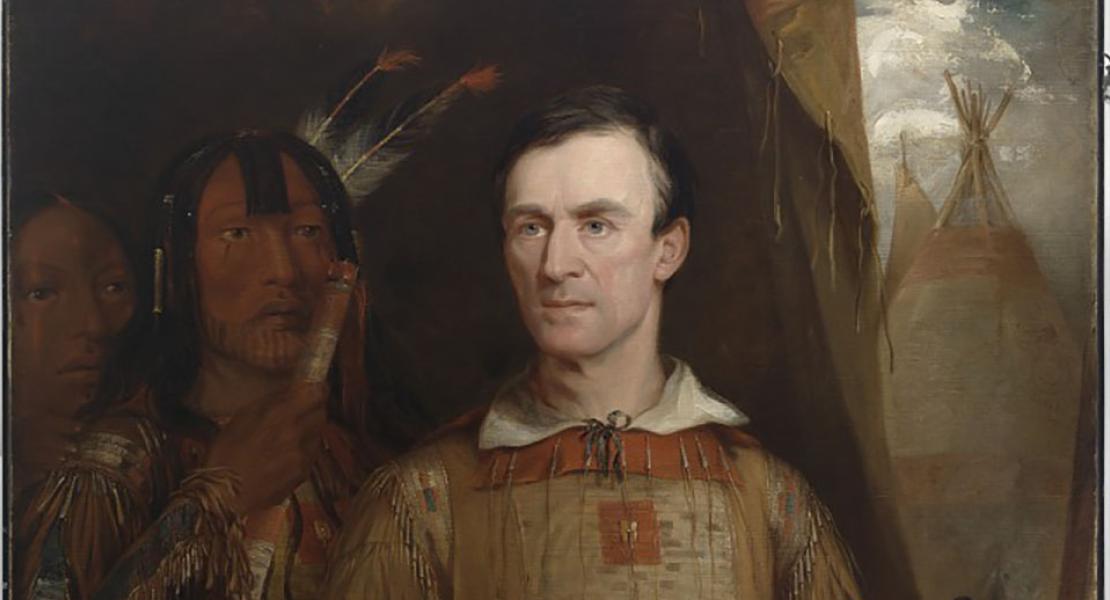 George Catlin posed for this portrait by English landscape artist William Fisk in 1849. [National Portrait Gallery, Smithsonian Institution, NPG.70.14]