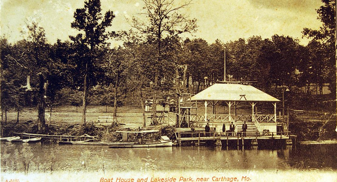 The boathouse at Lakeside Park. [Courtesy of the Joplin Historical & Mineral Museum]