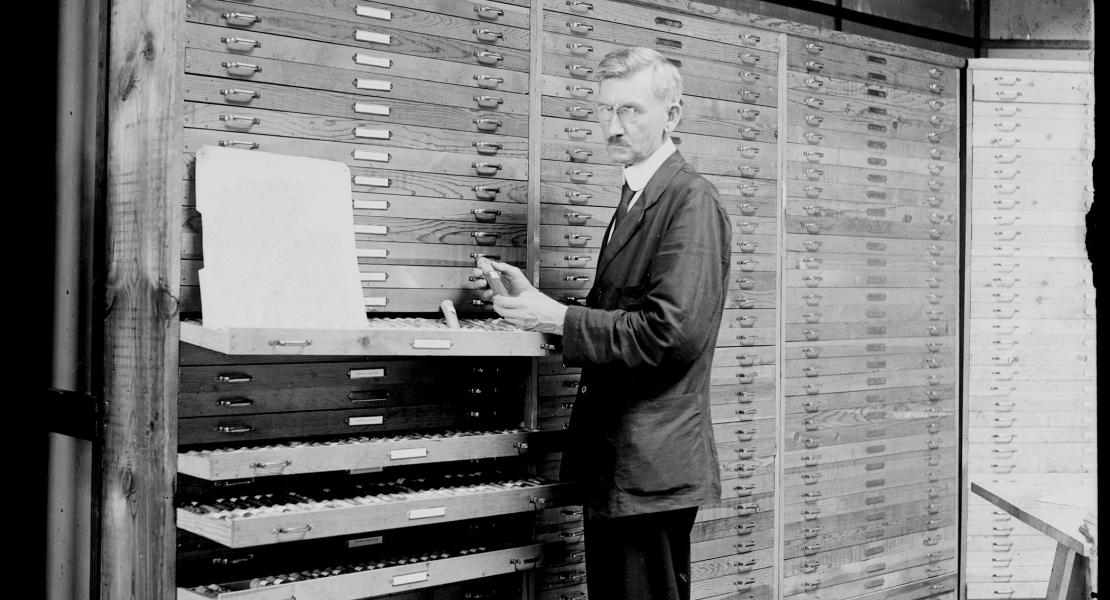 Curtis Marbut with soil samples, 1922. [Library of Congress, Prints and Photographs Division, LC-DIG-npcc-23209]