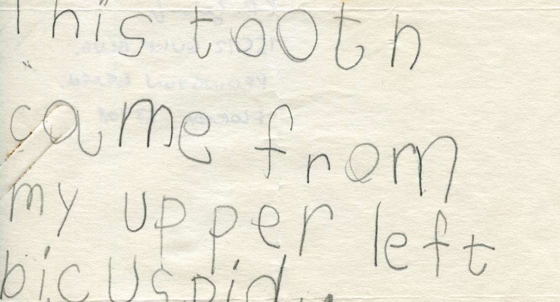 A letter from a young tooth donor. [State Historical Society of Missouri, Committee for Environmental Information Records, S0069]