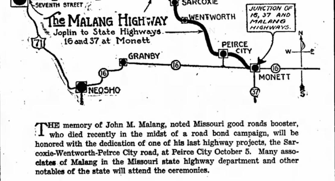 Malang Highway. [Joplin Globe, September 30, 1928]