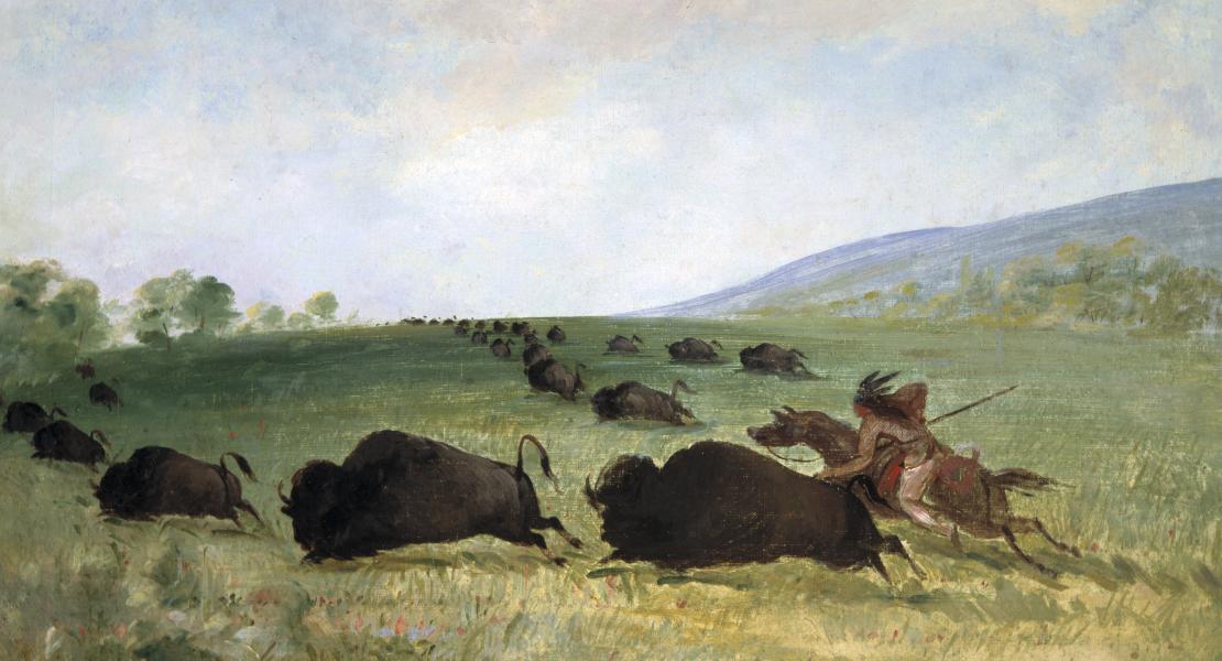 1.	George Catlin, An Osage Indian Lancing a Buffalo, 1846–1848. [Smithsonian American Art Museum, 1985.66.567]