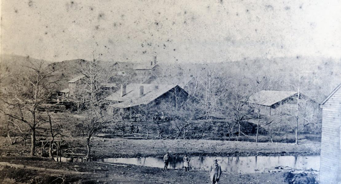 The Maramec Iron Works, circa 1870s. [State Historical Society of Missouri, James Memorial Library Photograph Collection, R1480]