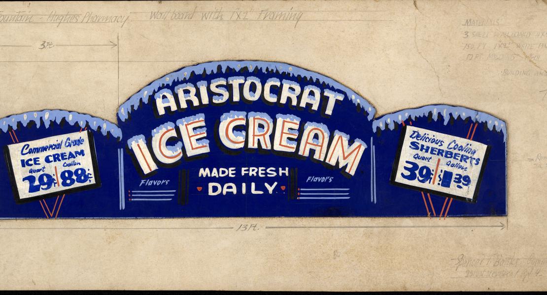 Commercial art that Banks created for Aristocrat Ice Cream. [State Historical Society of Missouri, Art Collection]