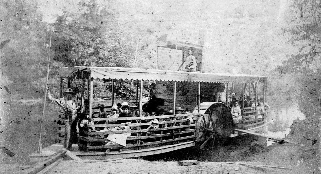 This steamboat once graced northern Indian Creek in McDonald County, Missouri. [Courtesy of Ric Akehurst] 