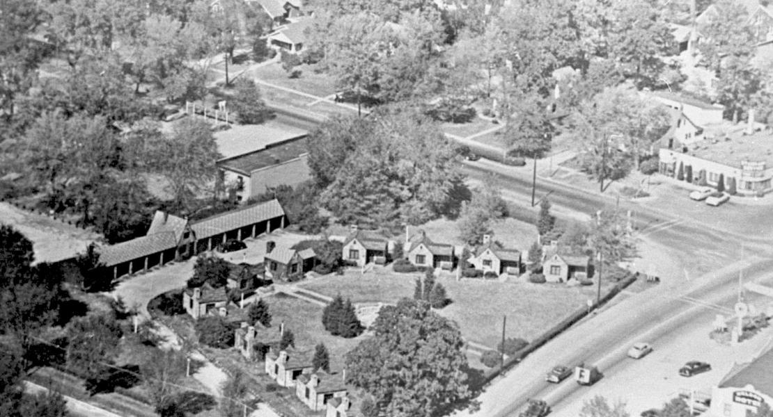 Nelson’s Dream Village as seen from the air. [State Historical Society of Missouri, Nelson Family Papers, R0252]