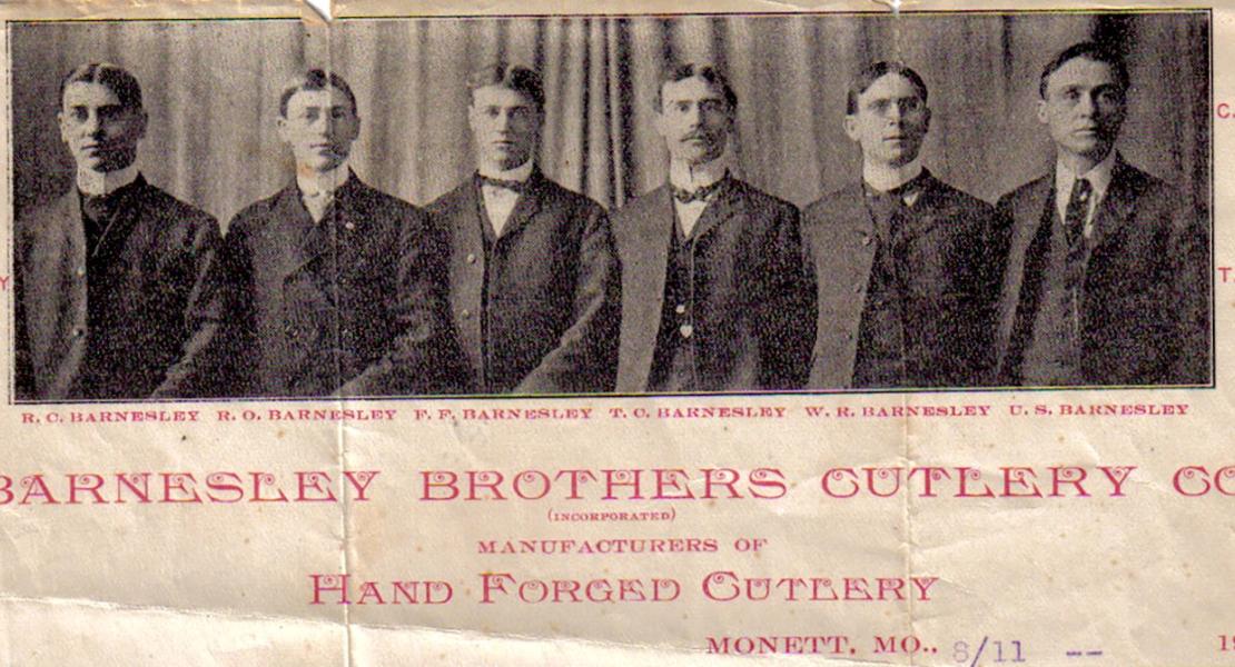 Letterhead, Barnesley Brothers Cutlery Company, August 1905. Courtesy of James Barnsley and Robert O. Banks, Jr.