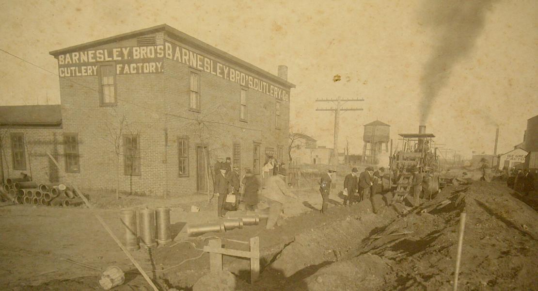 The Barnsley Brothers Cutlery Factory, 600 Front Street, Monett, Missouri, about 1907-1908. Courtesy of James Barnsley and Robert O. Banks, Jr.