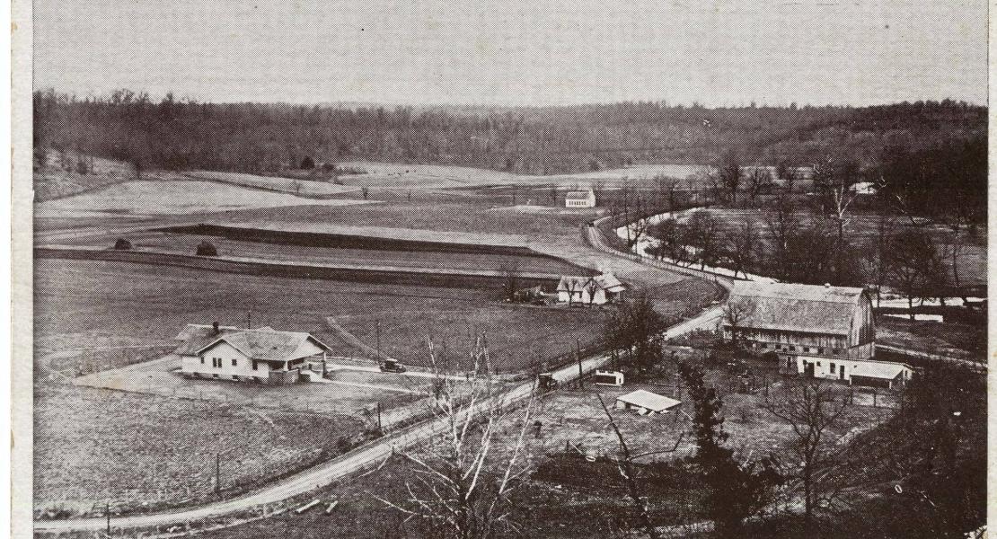 Cassville, the seat of Barry County, was surrounded by livestock and fruit farms. The nearest railroad, however, was at Exeter, which made transporting their produce and livestock to market a challenge until the introduction of the Cassville and Western Railway in 1896. [State Historical Society of Missouri Rolla Research Center, John F. Bradbury Jr. Postcard Collection, R1551]