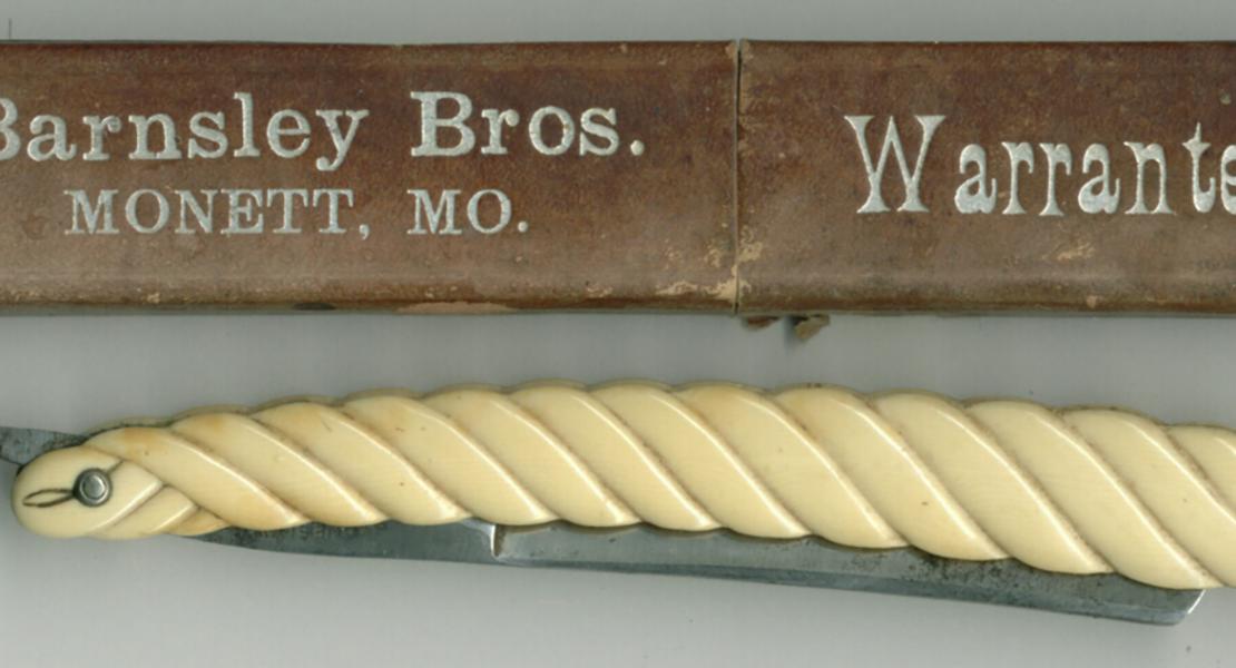Barnsley razor and box. Courtesy of Robert O. Banks, Jr.
