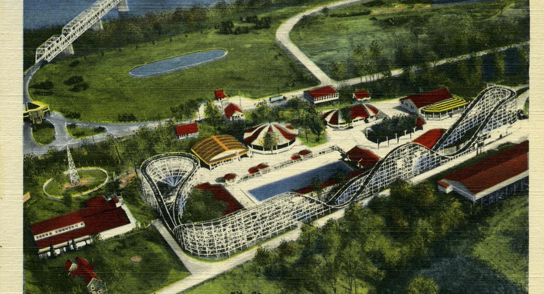 Bird’s eye view of Chain of Rocks Amusement Park. [Courtesy of Joe Sonderman]