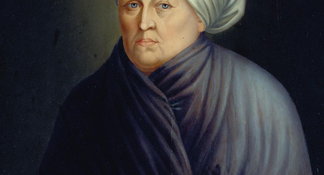 Francois M. Guyol de Guiran created this portrait of Marie Therese Bourgeois Chouteau, the “founding mother” of St. Louis, in 1810. [Missouri Historical Society, St. Louis, MHS Objects Collection, 1950-084-0002]