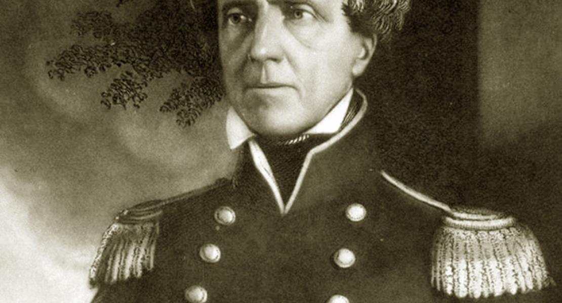 Stephen Watts Kearny. [Engraving by Y. B. Welch for Graham’s Magazine, from an original daguerreotype by Peter A. Juley & Son, photographers. Bancroft Library, University of California, Berkeley, California Faces: Selections from the Bancroft Library Portrait Collection] 