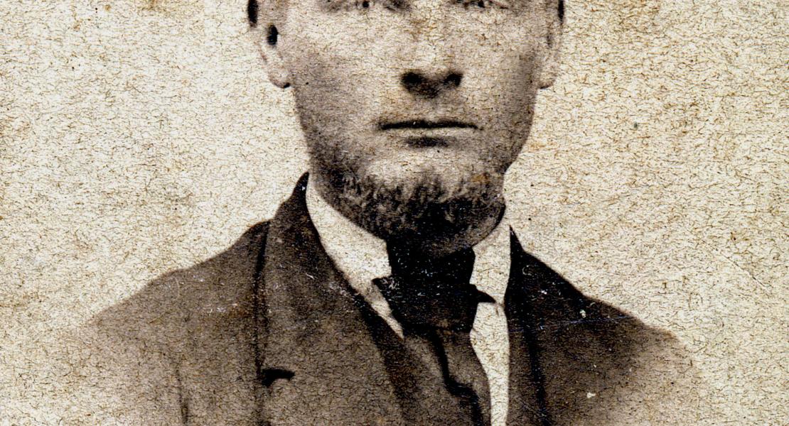 Cole Younger, circa 1866. [State Historical Society of Missouri, B. James George Sr. Photograph Collection, P0010-024263]