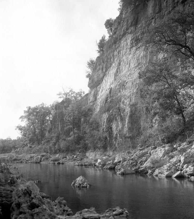 River and bluffs